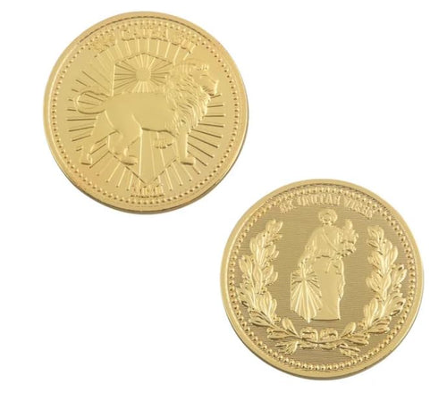Big Size John Wick Continental Hotel Gold Token Coin Replica – Premium Metal Movie Props by PowKow