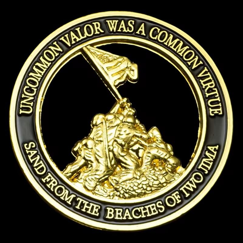 USMC Marine Corps Challenge Coin - 1.57" Double-Sided EGA Token, Semper Fi Engraving, Military Collectible for Veterans, 250th