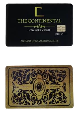 John Wick Continental Hotel Key Card Replica - Premium Movie Prop Collectible with Gold Foil Design, Gift for Fans, Cosplay