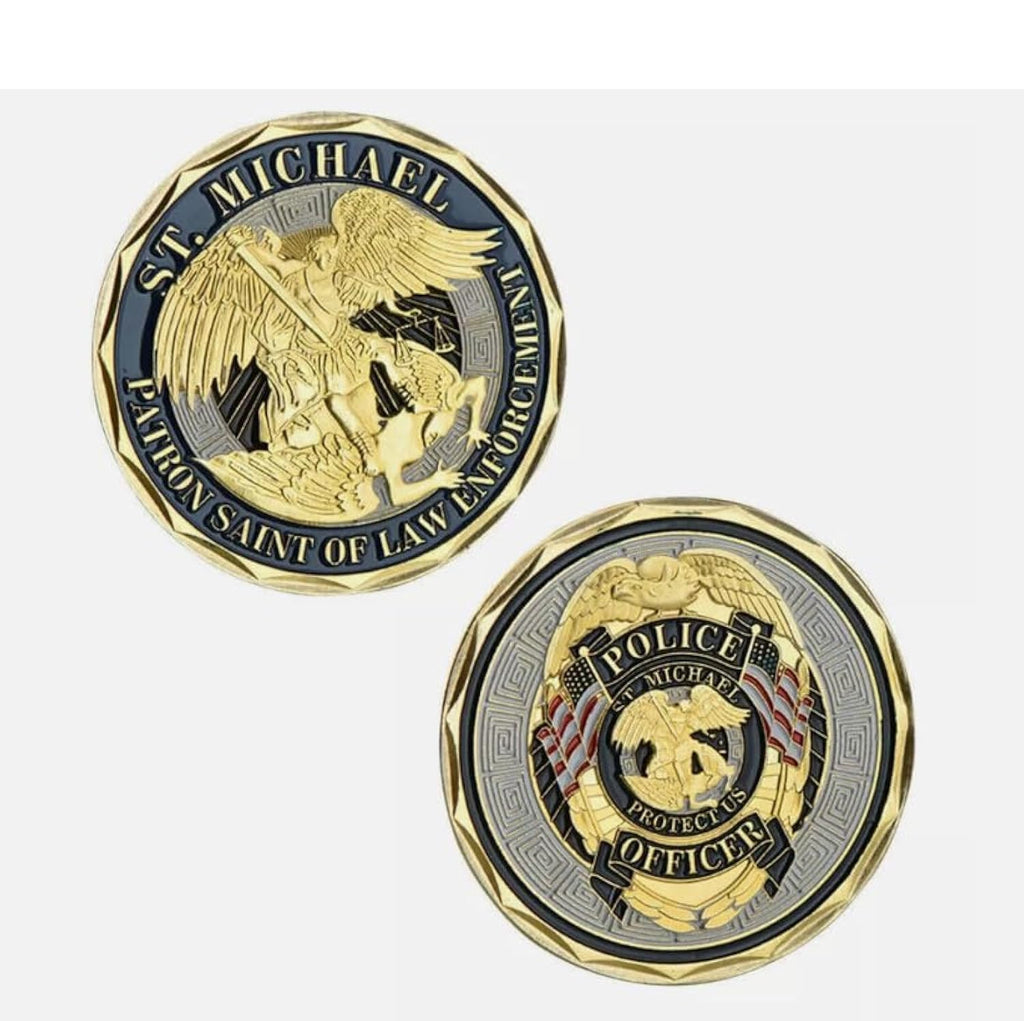 Police Patron Saint Michael Challenge Coins