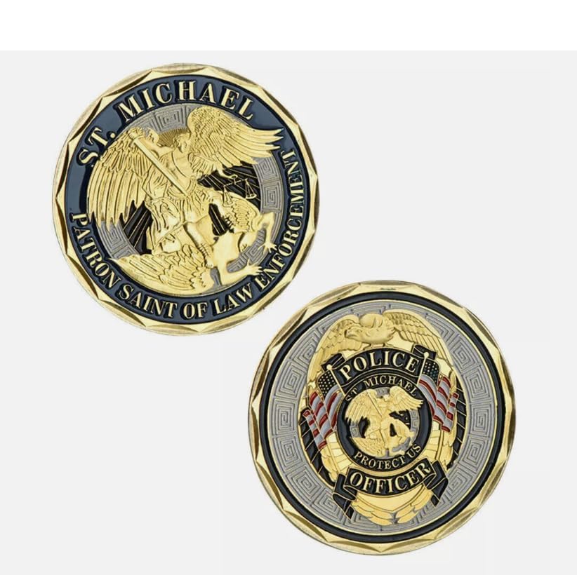 Police Patron Saint Michael Challenge Coins