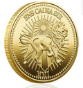 Big Size John Wick Continental Hotel Gold Token Coin Replica – Premium Metal Movie Props by PowKow