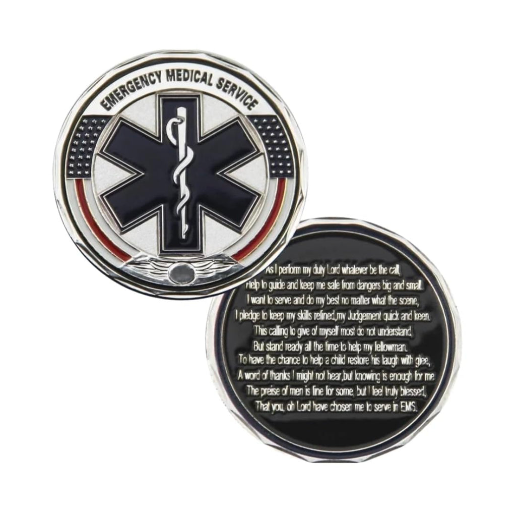 Paramedic EMS Medical Rescue Emergency Medical Service Star of Life Challenge Coin