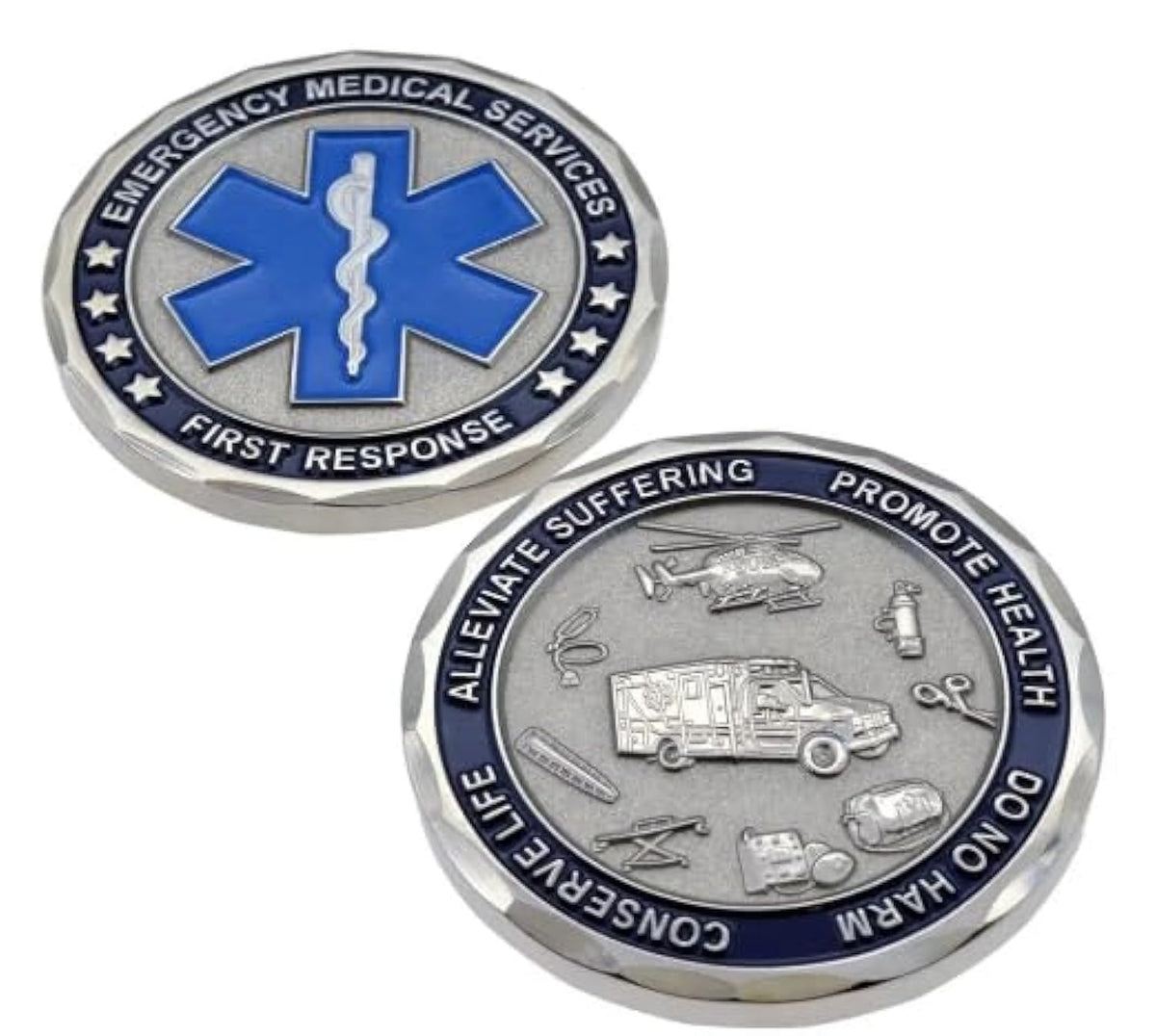 Paramedic EMS Medical Rescue Emergency Medical Service Star of Life Challenge Coin